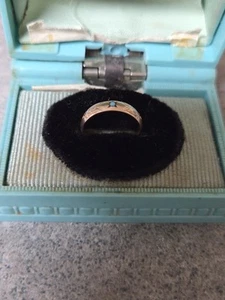 Antique 10k GOLD BABY RING Victorian Era 10k Gold Persian Turquoise Baby Childs - Picture 1 of 11