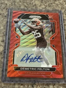 Demetric Felton 2021 Prizm #411 Red Wave 059/149 automático radiocontrol Cleveland Browns/UCLA - Imagen 1 de 3