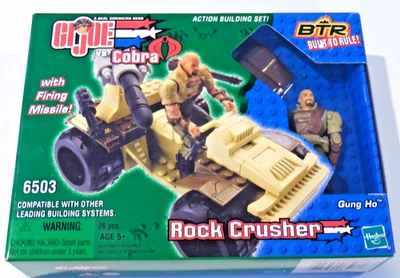 G.I. Joe Built to Rule Rock Crusher with Gung Ho Action Figure 2003 Hasbro NOS - Image 1 of 4