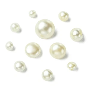 Plastic 330g 1-Hole Imitation Pearl Button Half Round Mushroom Shape DIY Clothes - Picture 1 of 8