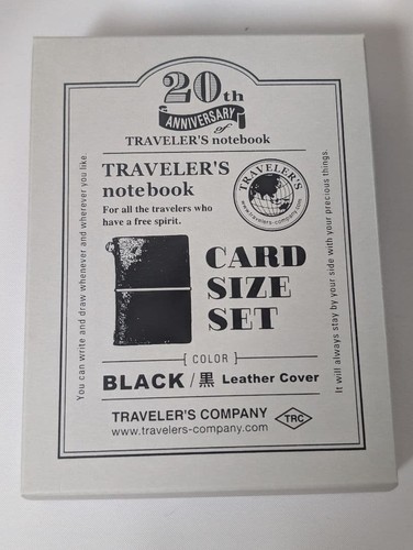 TRAVELER'S notebook Card Size 20th Anniversary Set Color: Black | eBay