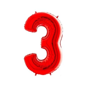 Palloncino Numero Tre Gigante Numero Mylar 3 Cm 101 - Foto 1 di 10