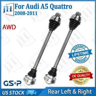 Juego de ejes de eje CV trasero izquierdo derecho OE para Audi A5 A4 Quattro S4 2008-11 AWD Foto 1 de 4