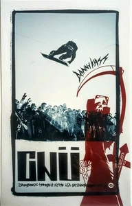 Danny Kass Gnu Vintage Lightbox Poster Transparent 14x22 Y2K Promo Gnu Snowboard - Picture 1 of 3