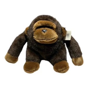 Unipak Fatso Monkey 9” Round Brown Gorilla Ape Plush Stuffed Animal - Picture 1 of 8