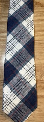 J. Crew Irish Linen Plaid USA 2.75”x58” Baird Mcnutt - Image 1 of 4