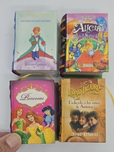 Lot of 4 Spanish Mini Hardcover Books El Principito Alicia Princesas Edad de Oro - Picture 1 of 14