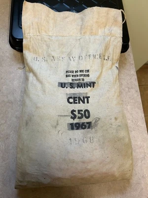Mint Sewn Bag 1968-S Lincoln Cents - $50 FV - Original - Image 1 of 4