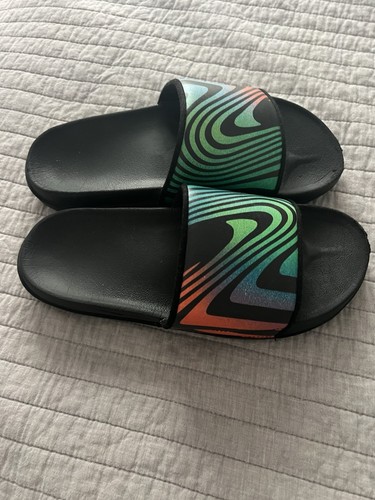 Sandali Nike Slide da donna con design a vortice colorato multi neri taglia 8