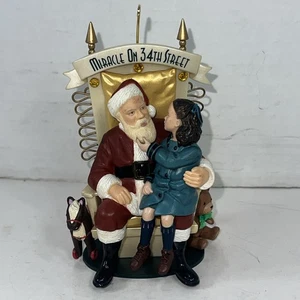Vintage Miracle On 34th Street Santa & Little Girl Ornament Natalie Wood Carlton - Bild 1 von 9