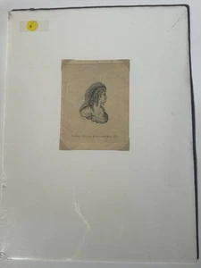 18th-century engraving of a woman in profile, 1786 Whitworth & Yates London - Picture 1 of 17
