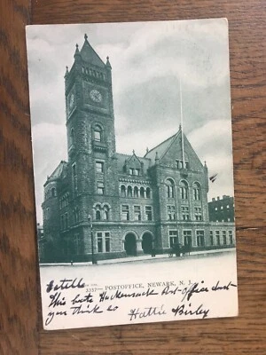 Post Office Building Newark New Jersey NJ Postcard - Image 1 of 2