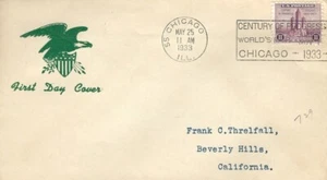 729 3c CENTURY OF PROGRESS - Unknown cachet - Picture 1 of 1