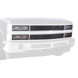 For Chevy C1500 94-98 2-Pc Phantom Style Polished Horizontal Billet Main Grille