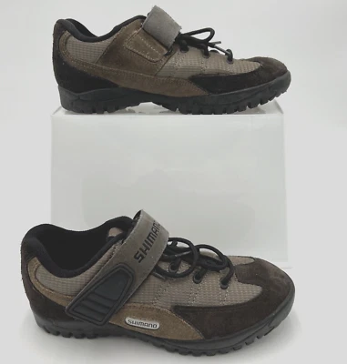 Zapatos Shimano para mujer talla 5 SPD marrón ciclismo de montaña ciclismo SH-M 038W correa de encaje Foto 1 de 4