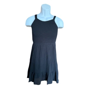 Youth Girls Art Class Sleeveless Black Gauze Summer Dress - Sz L 10/12 - Picture 1 of 2
