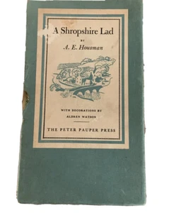 A Shropshire Lad Poetry AE Housman Hardcover Book Peter Pauper Press Vtg - Bild 1 von 10