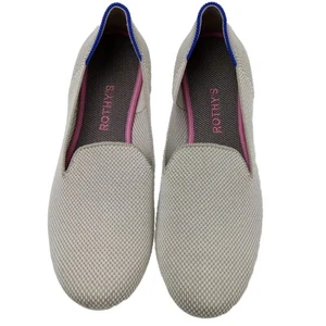 Rothys The Loafer Leinen Doppelnaht Beige Creme Damengröße 9 Runde Spitze - Bild 1 von 10