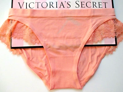 Braguita de bikini sin costuras VICTORIA'S SECRET VS ribete de encaje S PEQUEÑA naranja nueva con etiquetas Foto 1 de 3