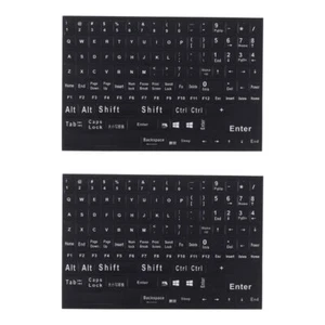2 Sheets Englische Tastaturaufkleber Tastaturabziehbilder Für Computer - Afbeelding 1 van 12