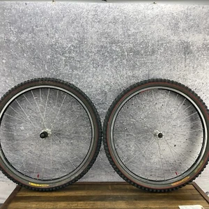 Vintage Shimano Deore XT Wheel Set FH-M750 Mavic X517 26 in 135 mm 90s MTB ATB - Picture 1 of 22