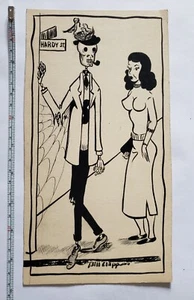 ORIGINAL BILL POPS CLAPP SKETCH #2 - LSU NCAA BASKETBALL SOUTHERN MISSISSIPPI - Picture 1 of 2