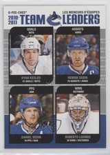 2011 O-Pee-Chee Team Leaders Ryan Kesler Henrik Sedin Daniel Roberto Luongo HOF