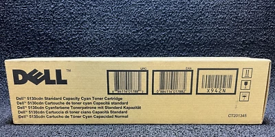 Tóner original Dell 5130CDN cian capacidad estándar X942N caja como nuevo Foto 1 de 4