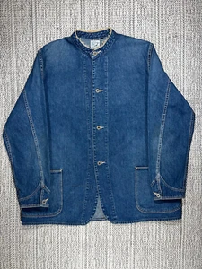 ORSLOW Collarless Coverall, MEN'S LARGE, SIZE 4, Two Year Wash, Denim JAPAN - Picture 1 of 8