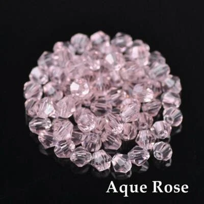 3mm 4mm 6mm 8mm Bicone Faceted Crystal Glass Loose Crafts Beads Jewelry Making - Image 1 of 4