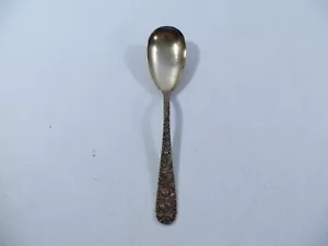 Antique S. Kirk & Son Inc Repousse Sterling Silver Serving Spoon 8.5" 62 Gram - Picture 1 of 10