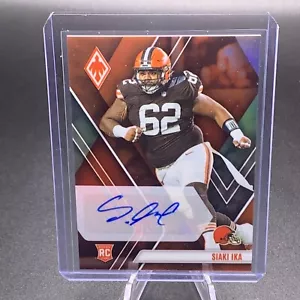 2023 Panini Phoenix Siaki Ika 10/50 Orange Rookie Card AUTO Cleveland Browns RC - Picture 1 of 2