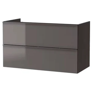 New IKEA GODMORGON Bathroom vanity with 2 drawers, High gloss gray 003.440.93 - Picture 1 of 4