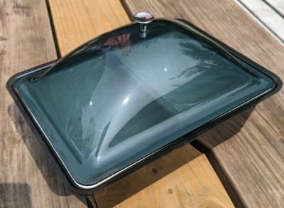 Vintage Moderno Atomic Tasty Temp 2 Compartimentos Servidor Lucite Servidor com Tampa - Imagem 1 de 4