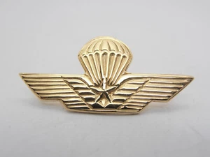 Paracaidistas: Broche De Chaqueta Oro Amarillo 18KT Con Símbolo Para - Patente - Imagen 1 de 9