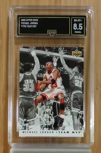 Michael Jordan, 1992-93 Upper Deck Team MVP #TM5, GMA 8.5 (NM-MT+) Bulls. - Picture 1 of 2