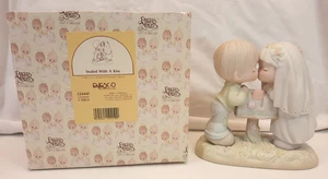 Precious Moments ~SEALED WITH A KISS Figurine 524441 Bride Groom Mailbox Wedding - Picture 1 of 13