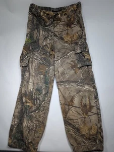 Real Tree Natural Camo Hunting Pants Youth Size Large 26x27 Straight Leg Cargo - Picture 1 of 8