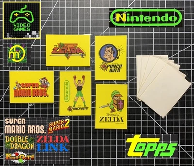 1989 Topps Nintendo Game Packs Stickers - Blank Back Test Set of 10 - VERY RARE! - Image 1 of 4