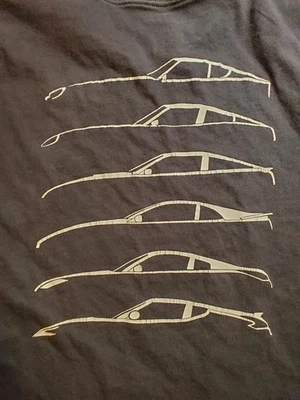 Camiseta Oficial Nissan DATSUN Z Generations Silhouette Negra Desteñida Talla Grande Foto 1 de 4