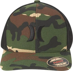 Hurley Men's Flex Fit Camo Embroidered Logo Hat Size S/M NWT - Picture 1 of 6