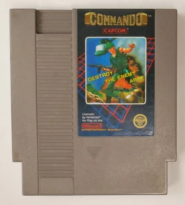 Nintendo NES Commando Game Capcom Authentic - Cart Only 1986 - Tested - Image 1 of 3