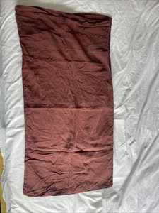 100% French Linen Burgandy Super king Pillowcases X2 - Picture 1 of 3
