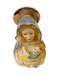 Vintage Übertopf Gottesmutter Maria mit Jesuskind Porzellan Japan 3319 - Bild 1 von 7