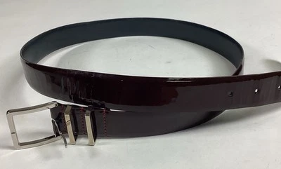 Lanvin 双牛皮牛皮男式腰带 - 100/40 - 法国制造 — 第 1/4 张图片