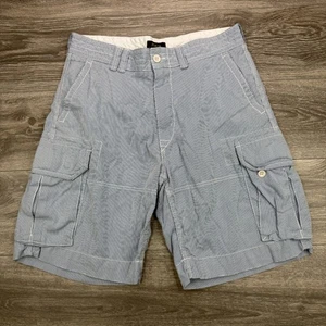 Pantalones Cortos de Carga Polo Ralph Lauren Para Hombres 35 Blanco Azul Rayas Algodón Clásico Chino - Imagen 1 de 13