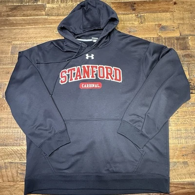 NCAA Stanford University Under Armour Embroidered Fleece Hoodie Men’s Sz 2XL 🏈 - Image 1 of 3