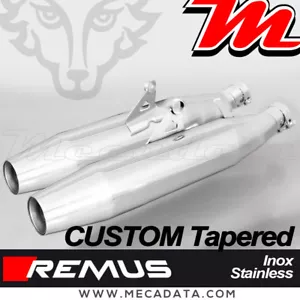 2x silencieux échappement Remus Custom Tapered Inox Triumph Bonneville T120 2017 - Imagen 1 de 1