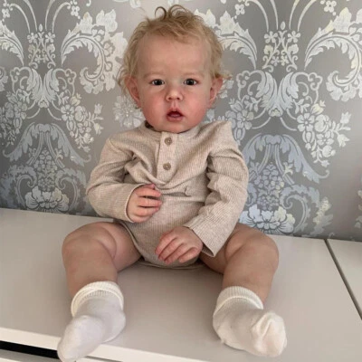 19/28 Zoll Puppen Kleinkind Geschenk weicher Stoffkörper lebensecht Reborn Baby Neugeborenes Spielzeug