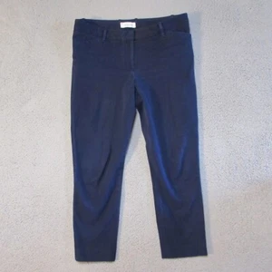 Gap Pants 8 Womens Two-Way Stretch Navy Blue Slim Cropped Measures 33x25.5 - Picture 1 of 12